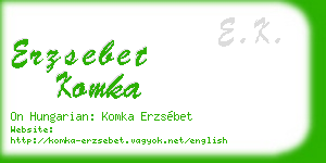 erzsebet komka business card