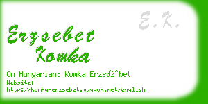 erzsebet komka business card